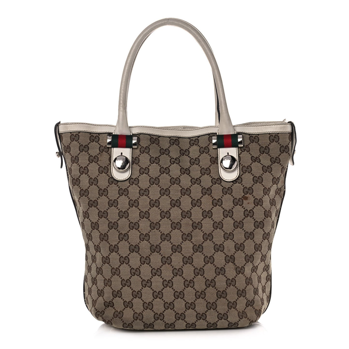 GG Monogram Medium Match Ball Tote Off White