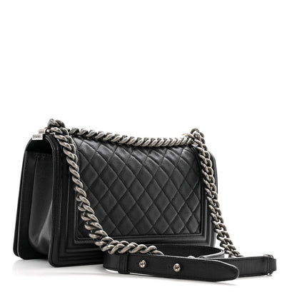 Chanel Caviar Quilted Medium Boy Flap Black 3 of 12
