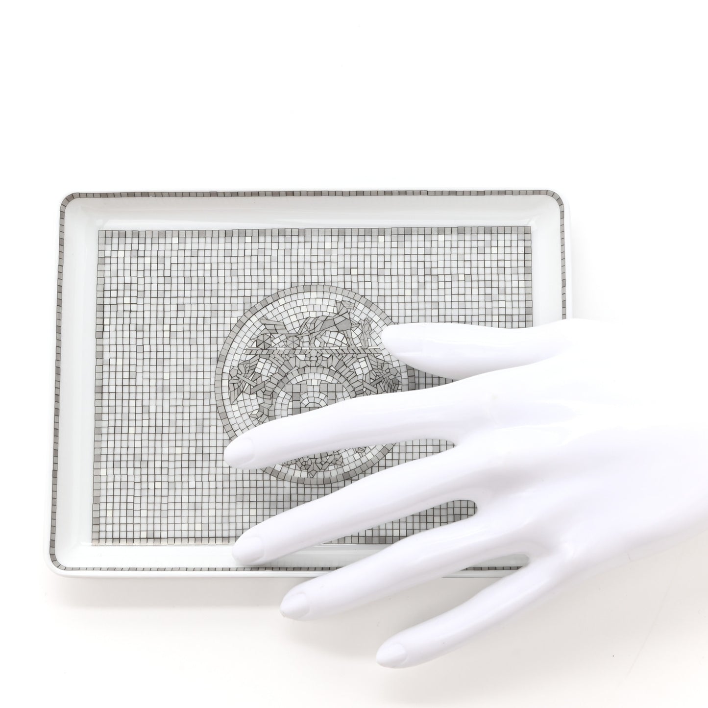 Porcelain Mosaique Au 24 Sushi Plate Platine