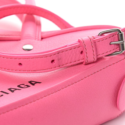 Balenciaga Shiny Day Calfskin XS Triangle Duffle Acid Pink Black 9 of 9
