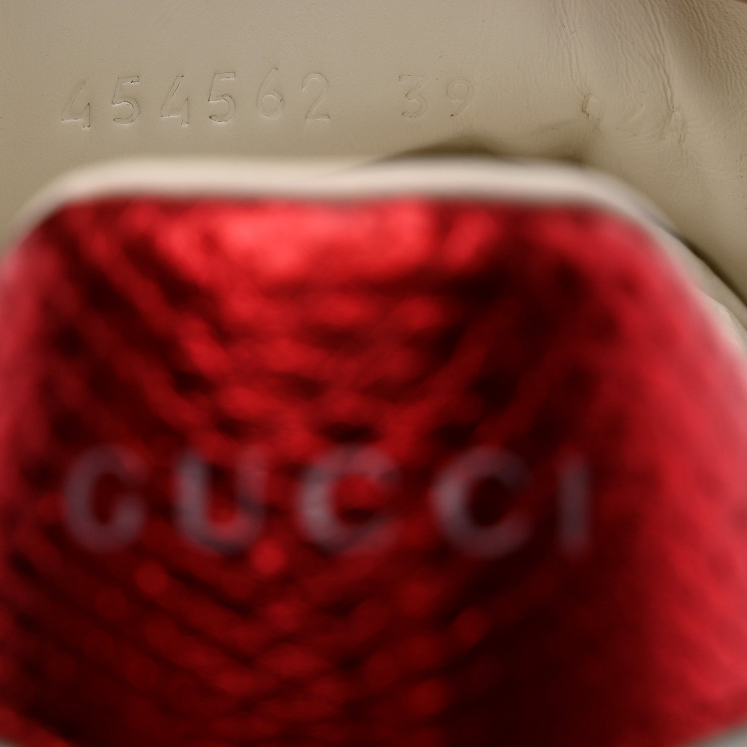 Gucci Calfskin Ayers Web Star Embroidered Womens Ace Sneakers 39 White Multi 7 of 9