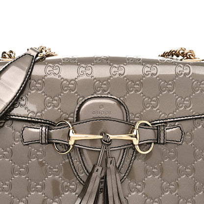 Gucci Shine Guccissima Medium Emily Chain Shoulder Bag Sasso 8 of 15