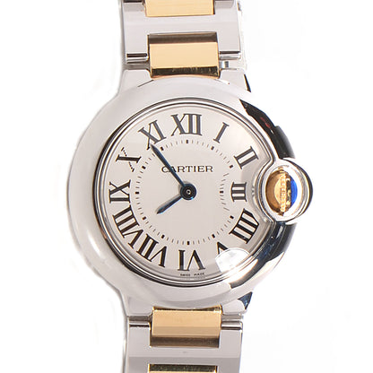 Cartier Stainless Steel 18K Yellow Gold 28mm Ballon Bleu De Cartier Quartz Watch 1 of 9