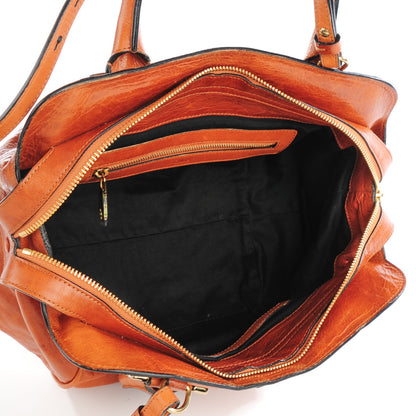 Chloe Tumbled Lambskin Medium Ethel Satchel Nutmeg Moka 5 of 8