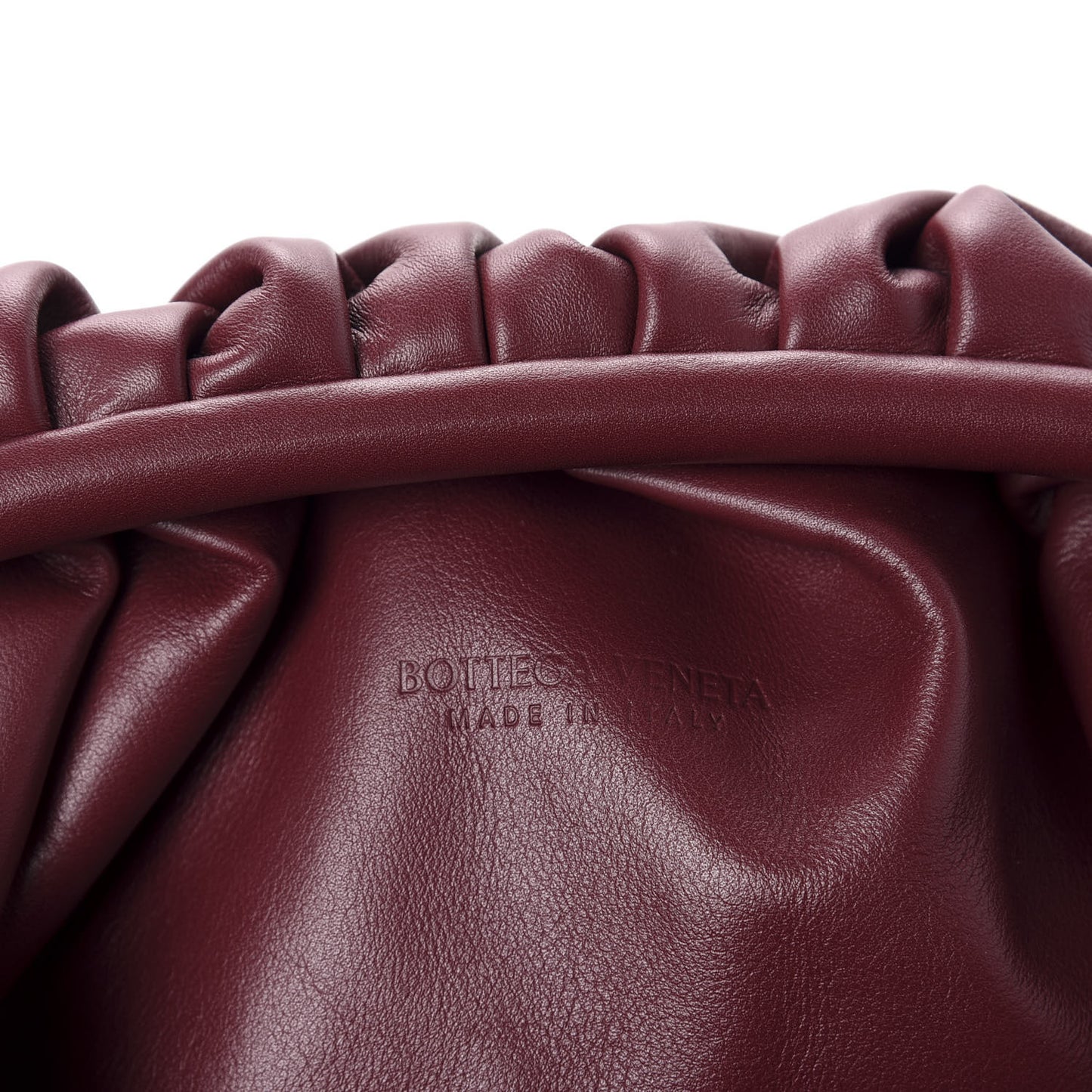 Smooth Butter Calf The Pouch Oversized Clutch Bordeaux