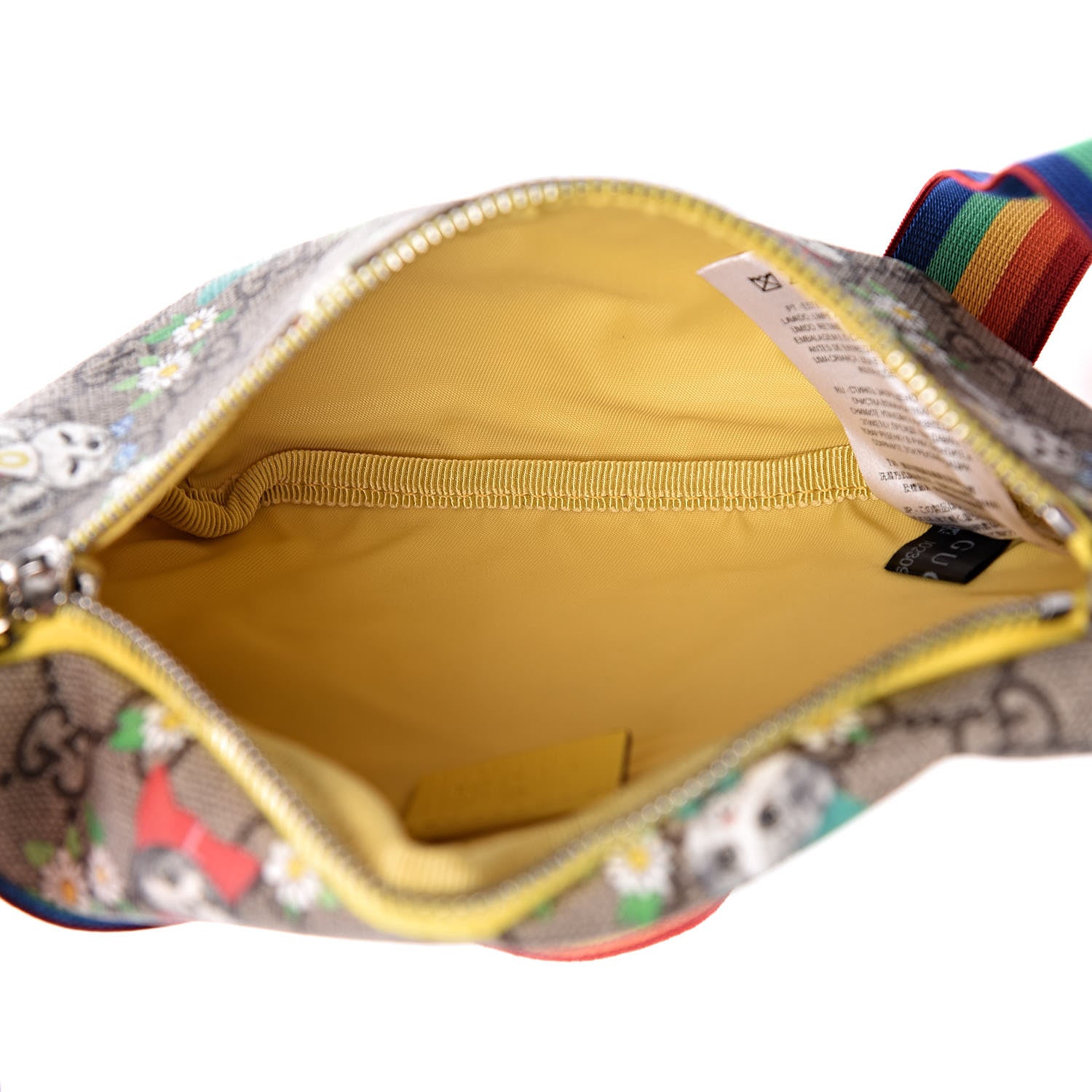 Gucci GG Supreme Monogram Love Pets Childrens Belt Bag Rainbow 5 of 9