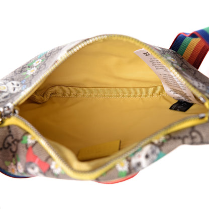 Gucci GG Supreme Monogram Love Pets Childrens Belt Bag Rainbow 5 of 9