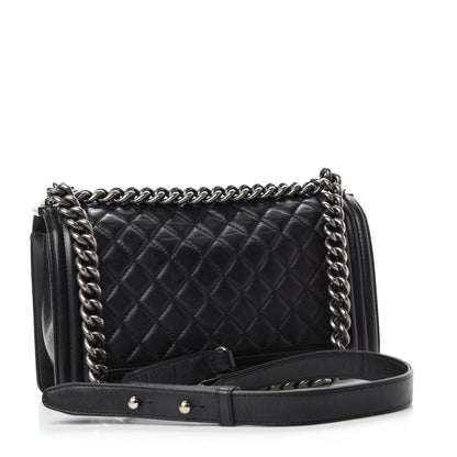 Chanel Calfskin Quilted Medium Boy Flap Black 3 of 11