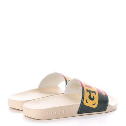Gucci X DAPPER DAN Rubber Womens Slide Sandals 36 Red Green Crop 4 of 8