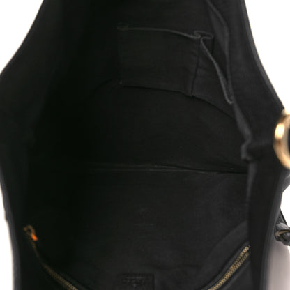 Gucci Pebbled Calfskin Bamboo Shopper Tote Black 4 of 8