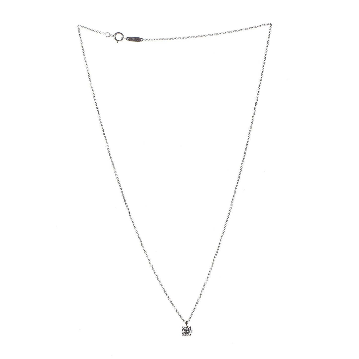 Platinum Diamond .48ct Solitaire Pendant Necklace