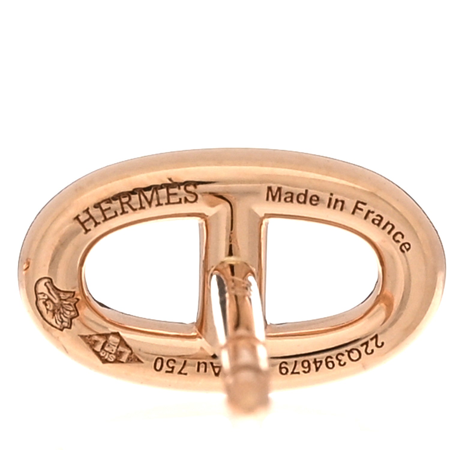 Hermes 18K Rose Gold TPM Farandole Stud Earrings 4 of 5