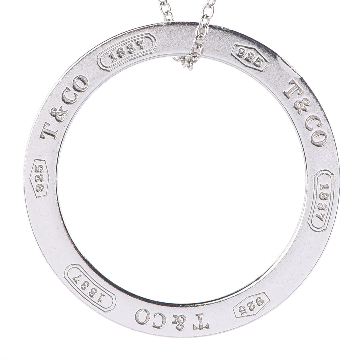 Sterling Silver 1837 Circle Pendant Necklace