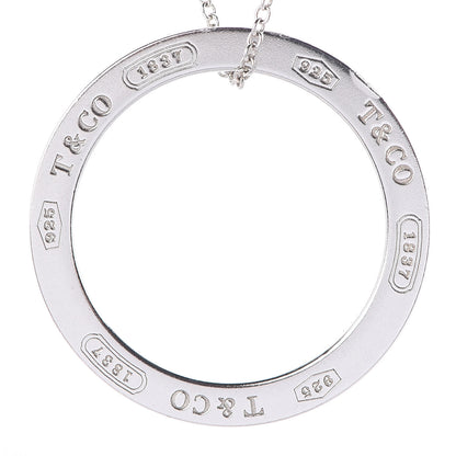 Tiffany Sterling Silver 1837 Circle Pendant Necklace 5 of 7