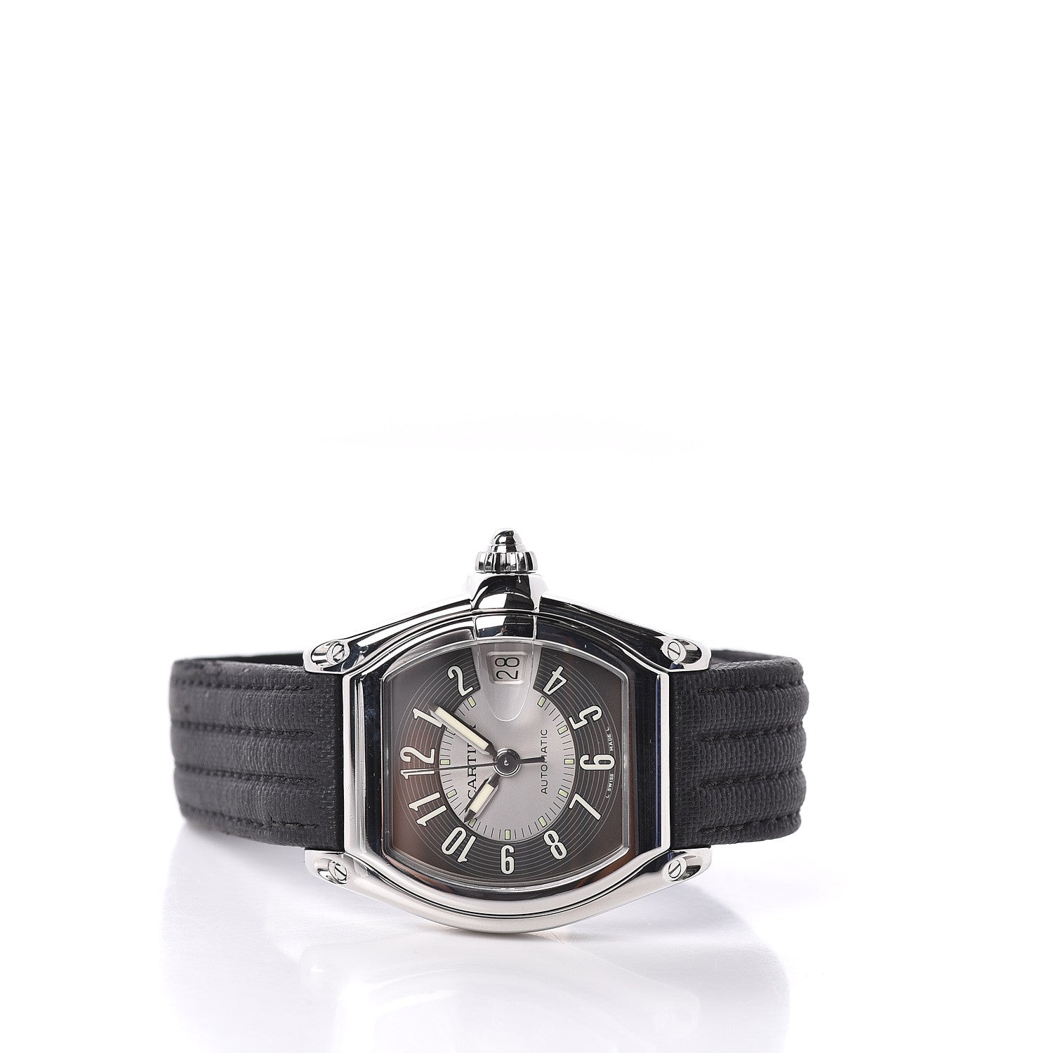 Cartier Stainless Steel Nylon 37mm Roadster Automatic Watch Black 3 of 7