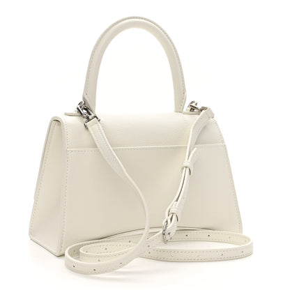 Balenciaga Grained Calfskin Small Hourglass Top Handle Bag White 3 of 9