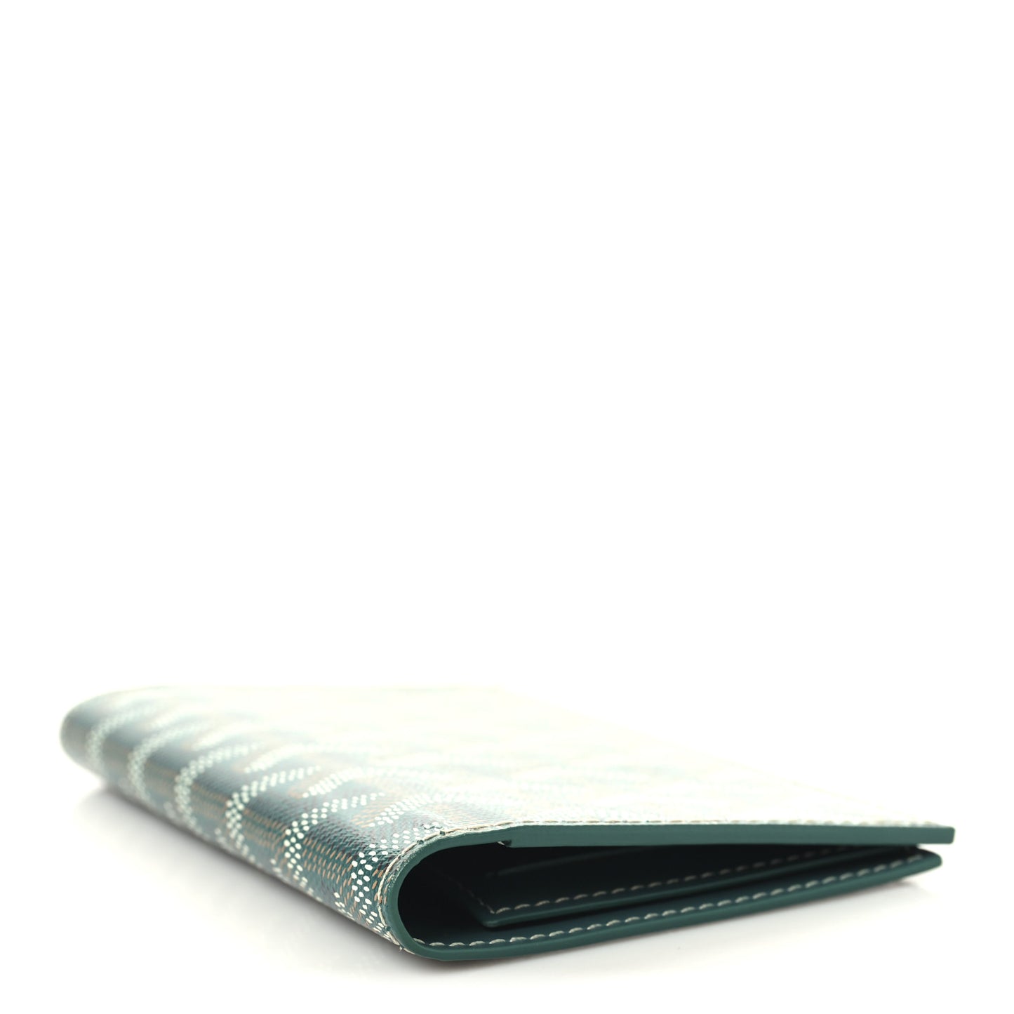 Goyardine Grenelle Passport Wallet Green