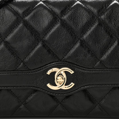 Chanel Crumpled Glazed Lambskin Quilted Small Flap Black 7 of 9