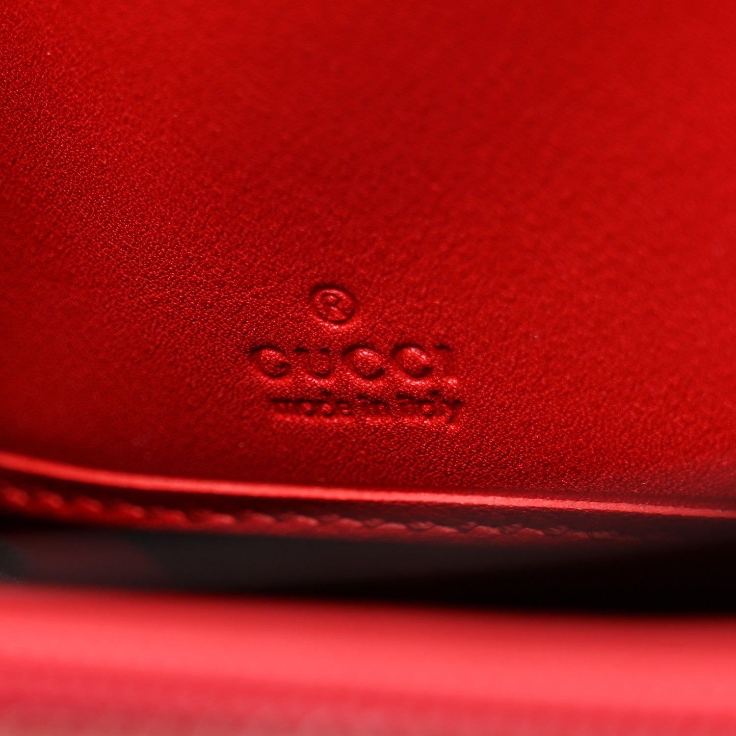 Gucci Suede Patent Web Ophidia Zip Around Wallet Hibiscus Red 6 of 8