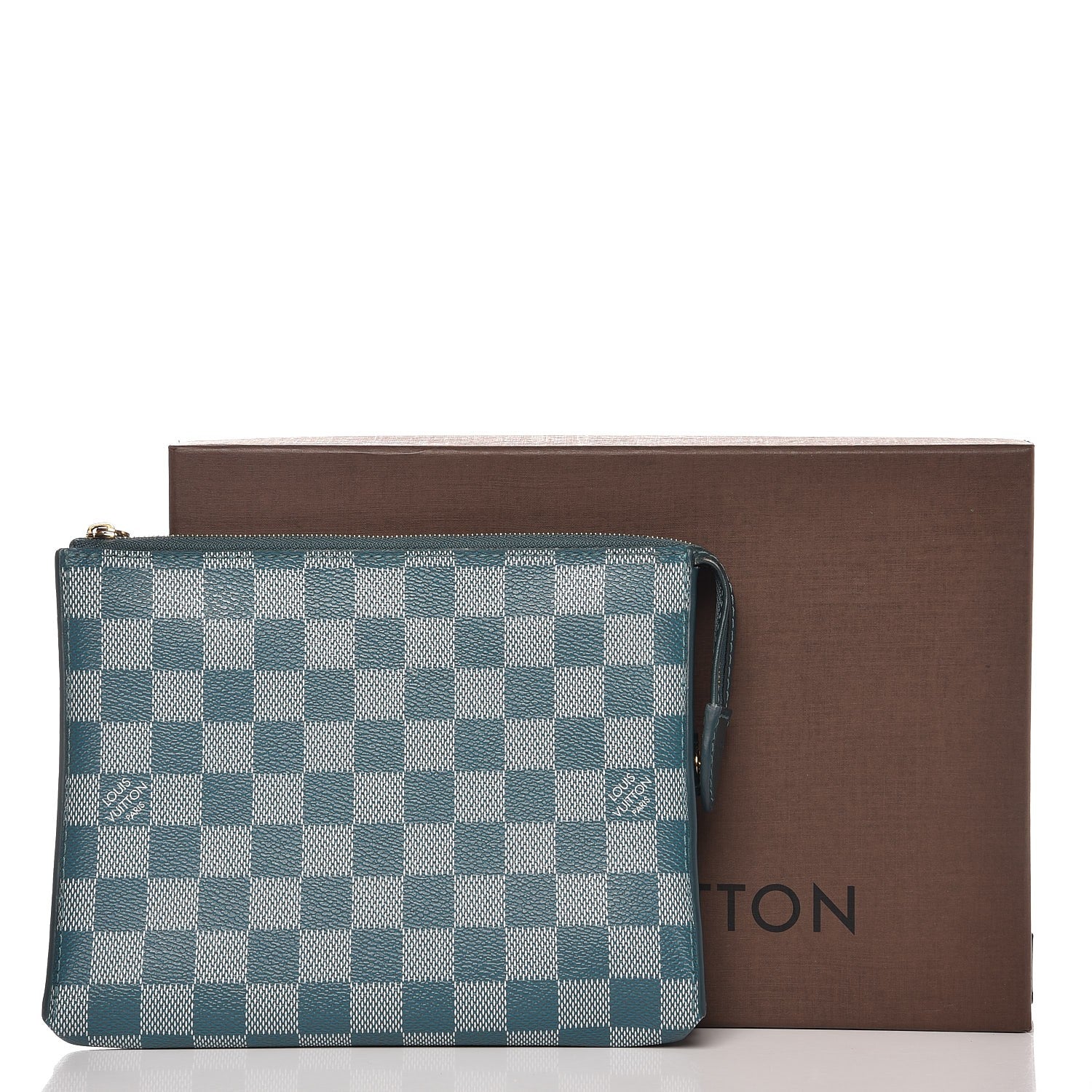 Louis Vuitton Damier Couleurs Element Clutch Cyan 9 of 9