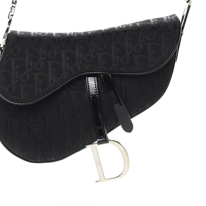 Christian Dior Monogram Saddle Bag Black 8 of 11