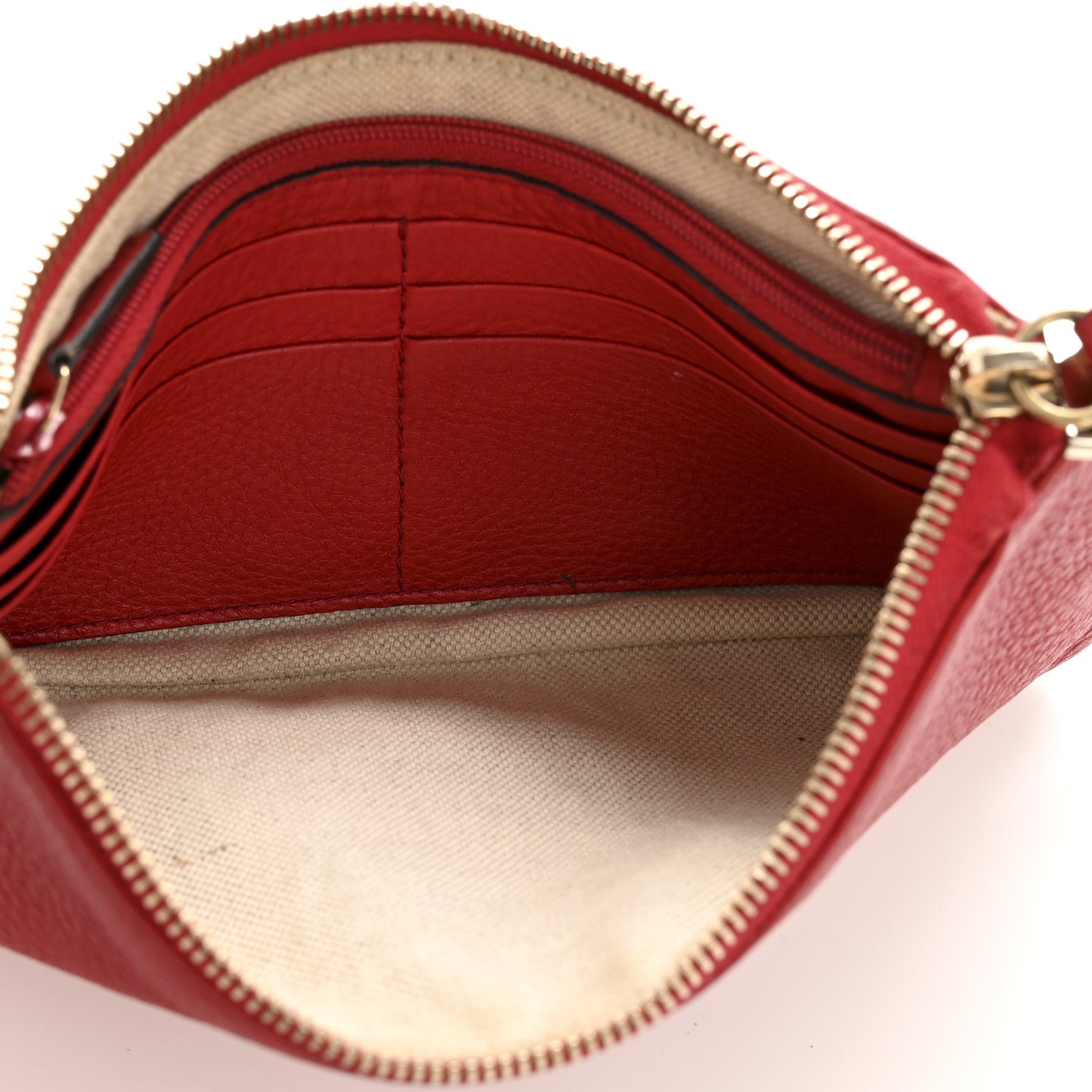 Pebbled Calfskin Soho Wristlet Vibrant Red