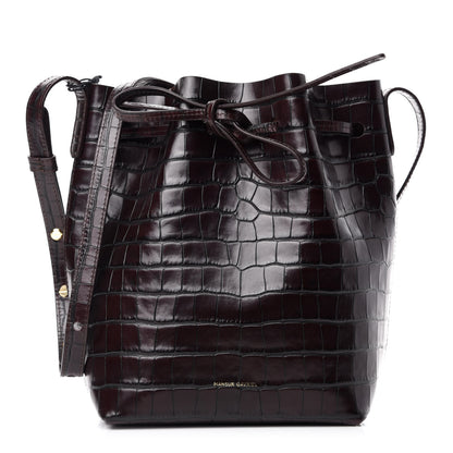 Mansur Gavriel Crocodile Embossed Mini Bucket Bag Class 1 of 10