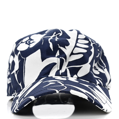 Chanel Cotton CC Coco Beach Cap Hat Navy Ivory 2 of 4