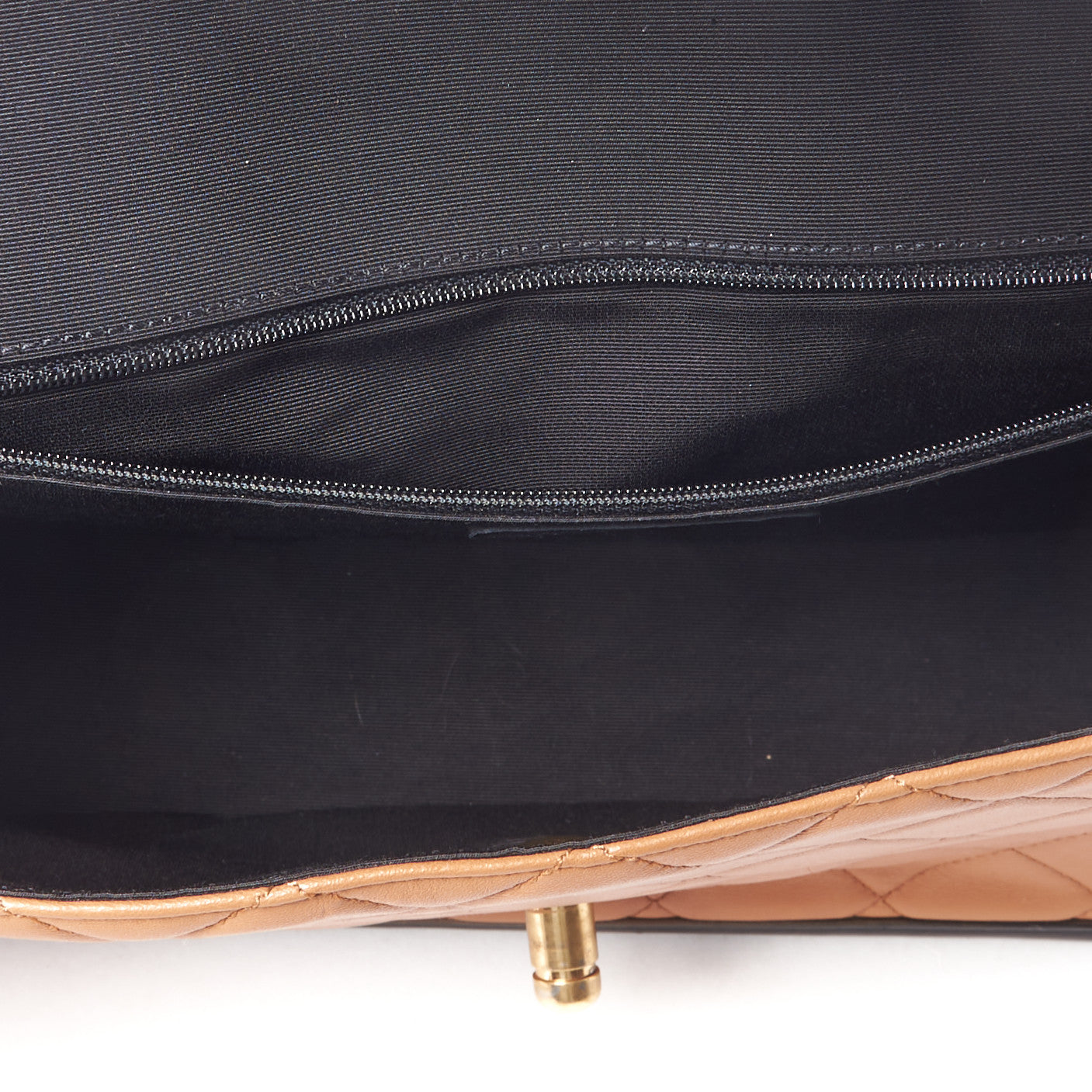 Chanel Lambskin Quilted Large Elegant CC Flap Beige Black 6 of 9