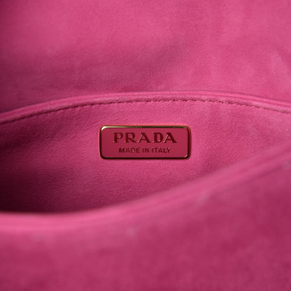 Prada Velluto Ricamo Cahier Belt Bag Fuxia 8 of 14