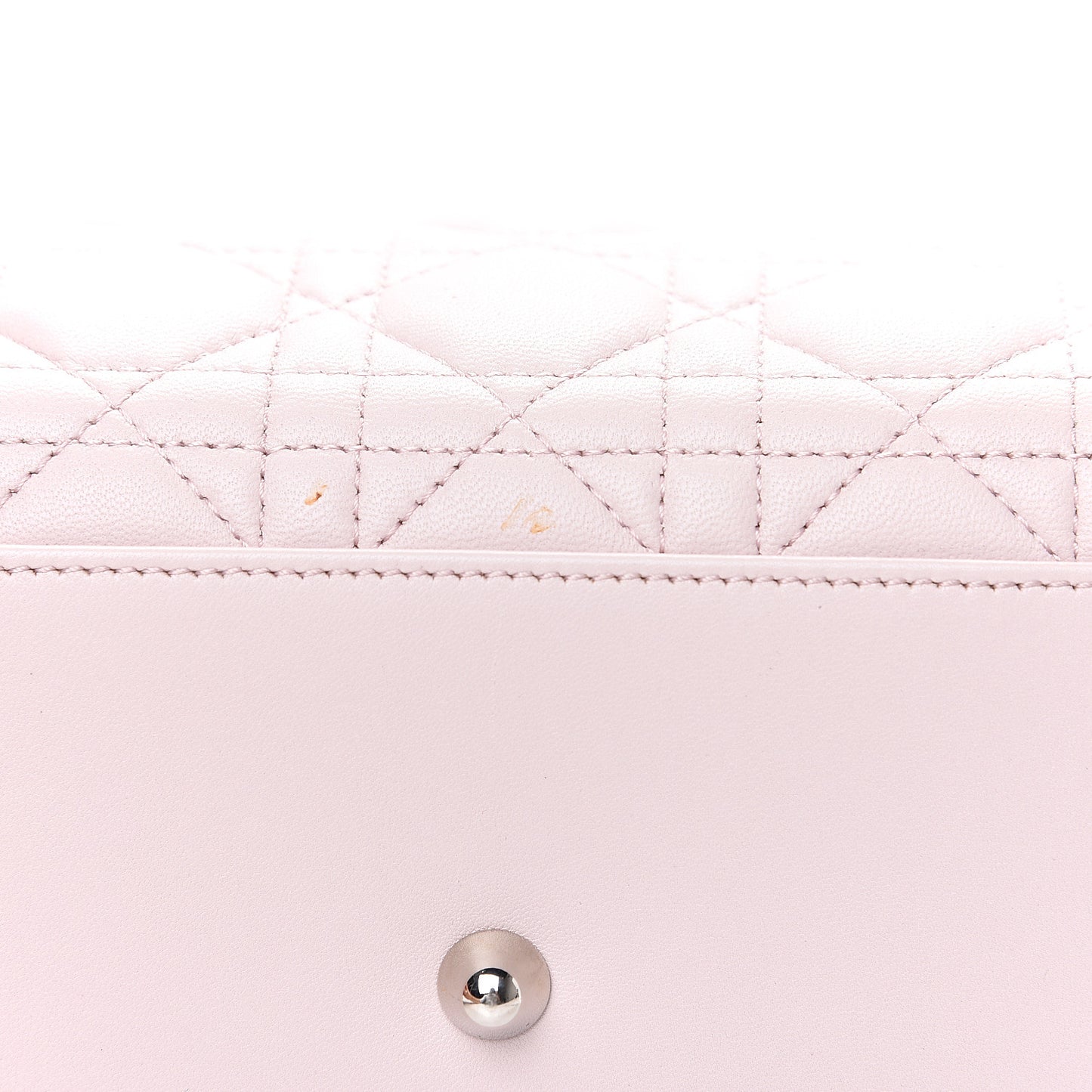 Lambskin Cannage Large Lady Dior Rose Poudre