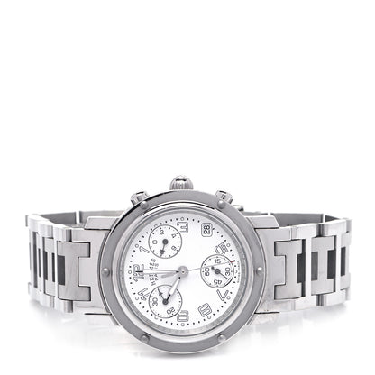 Hermes Stainless Steel 31mm Clipper Chronograph Quartz Watch 2 of 5