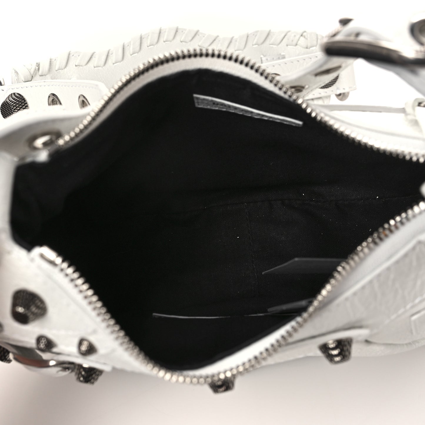 Agneau Arena Le Cagole Shoulder Bag XS Optic White