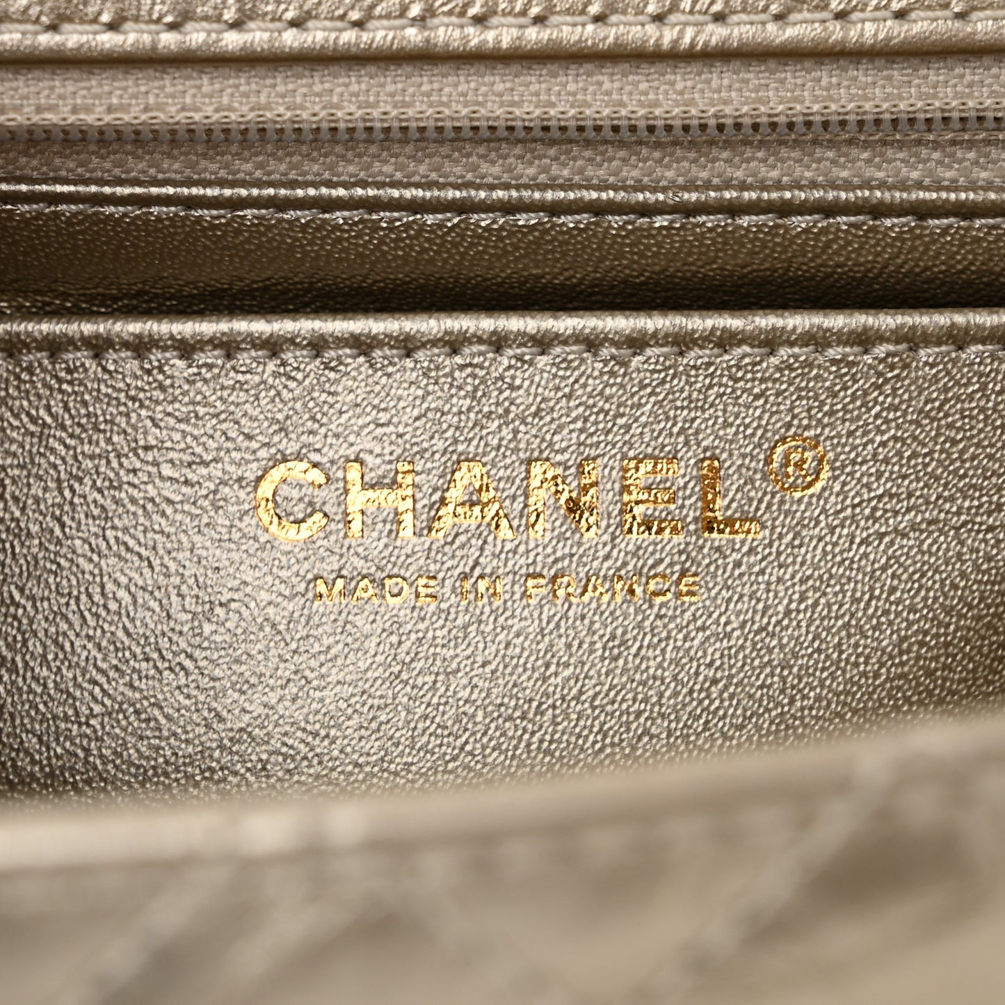 Metallic Aged Calfskin Quilted 2.55 Reissue Mini Flap Light Gold
