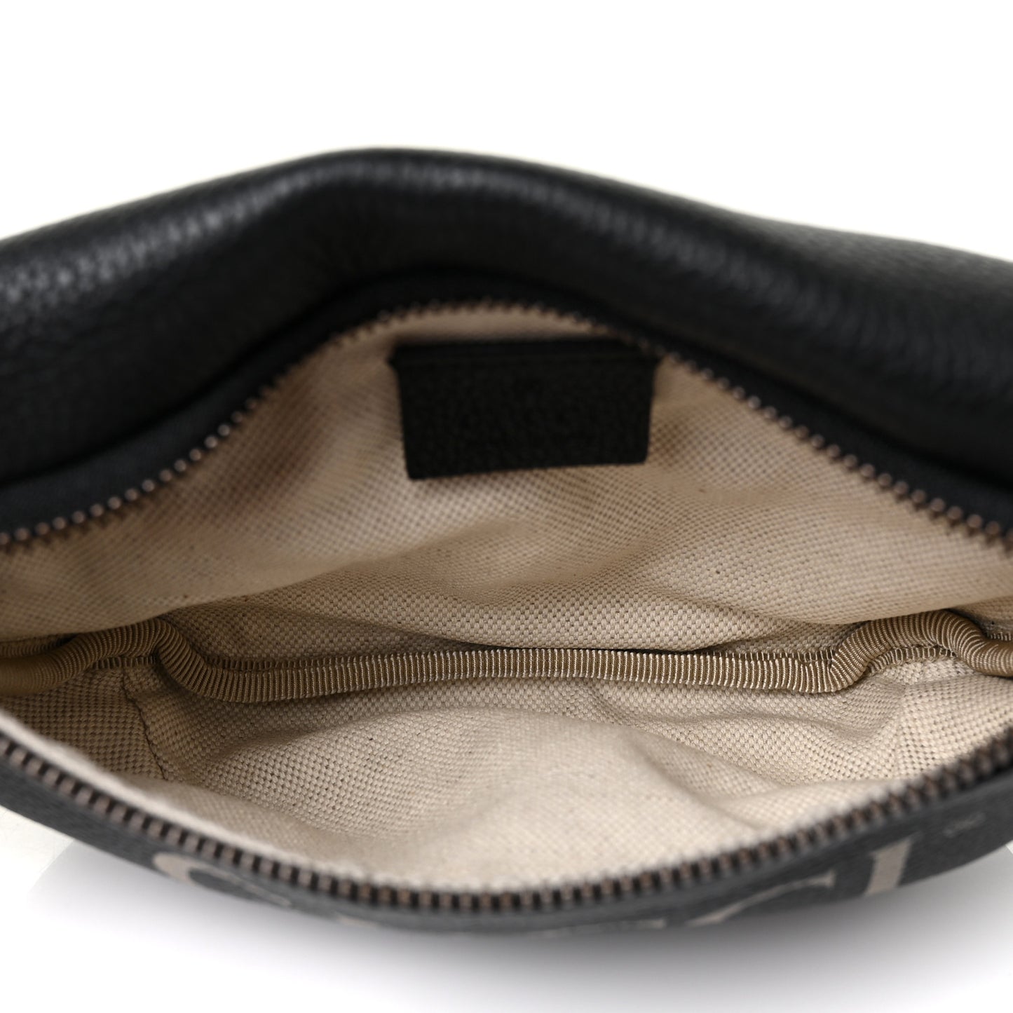 Grained Calfskin Small Logo Belt Bag Black