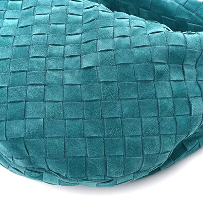 Bottega Veneta Suede Intrecciato Teen Jodie Hobo Petroleum Blue 11 of 11