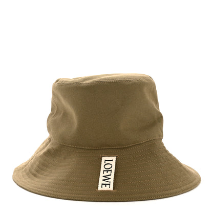 Loewe Canvas Calfskin Fisherman Bucket Hat 58 Military Green 5 of 8