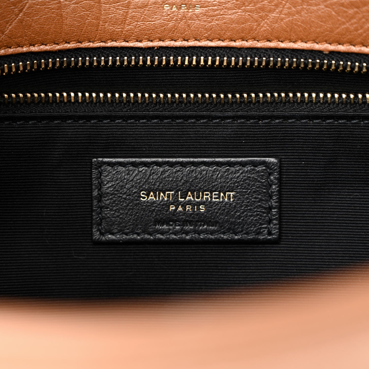 Saint Laurent Crinkled Calfskin Matelasse Monogram Medium Niki Chain Satchel Light Caramel 6 of 10