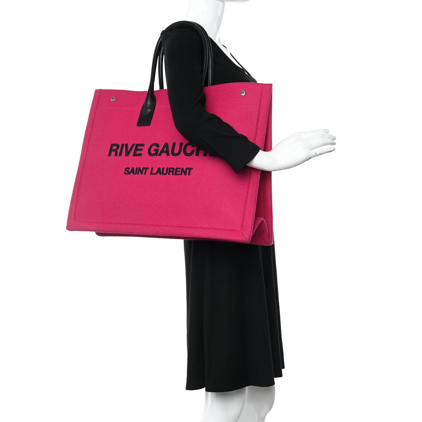 Wool Rive Gauche Tote Fuchsia