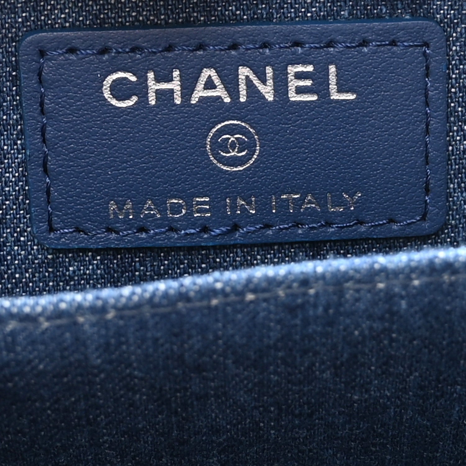 Chanel Denim Quilted Zip Coin Purse Blue 6 of 8