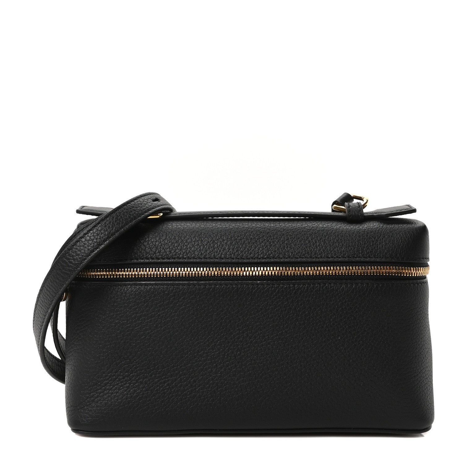 Loro Piana Grained Calfskin L19 Extra Pocket Pouch Black 1 of 9