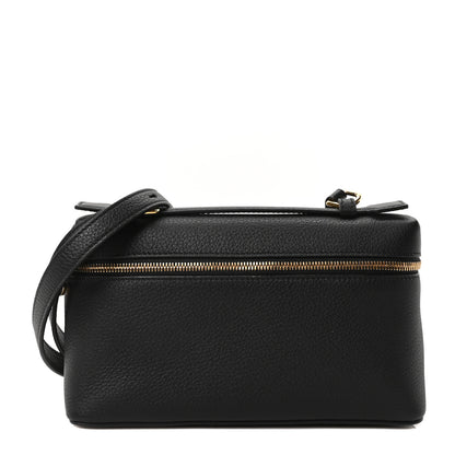 Loro Piana Grained Calfskin L19 Extra Pocket Pouch Black 1 of 9