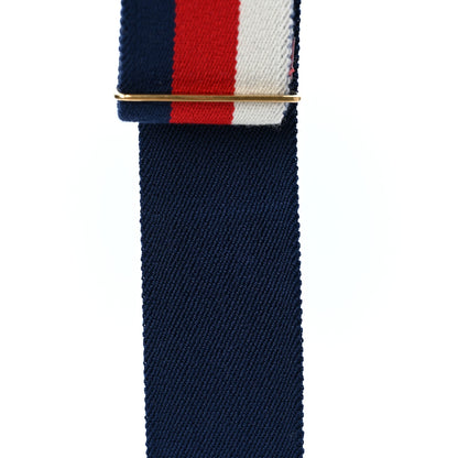 Gucci Canvas Web Queen Margaret Bee Belt 85 34 Red Navy 4 of 4