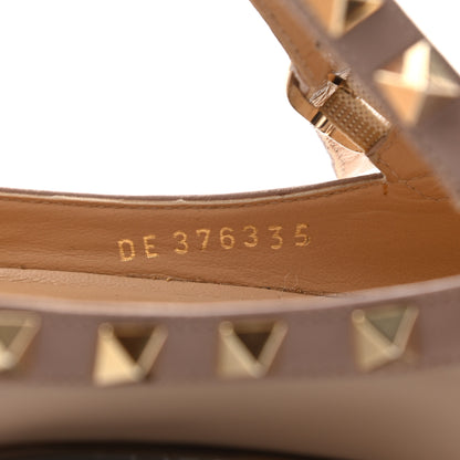 Valentino Garavani Patent Rockstud Cage Ballerina Flats 35 Poudre 11 of 11