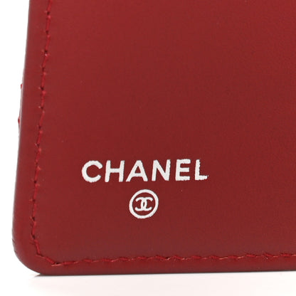 Chanel Caviar Quilted Yen Wallet Red 6 of 9