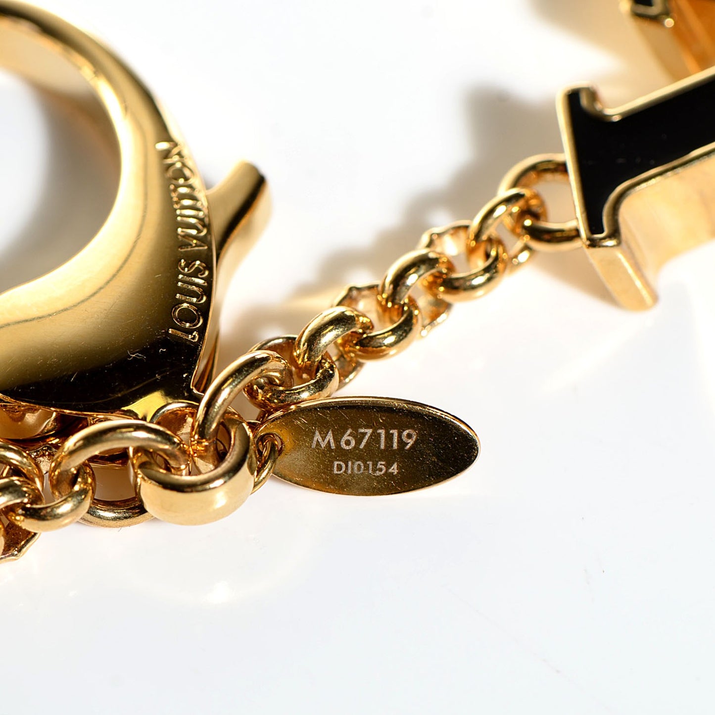 Fleur De Monogram Bag Charm Dore