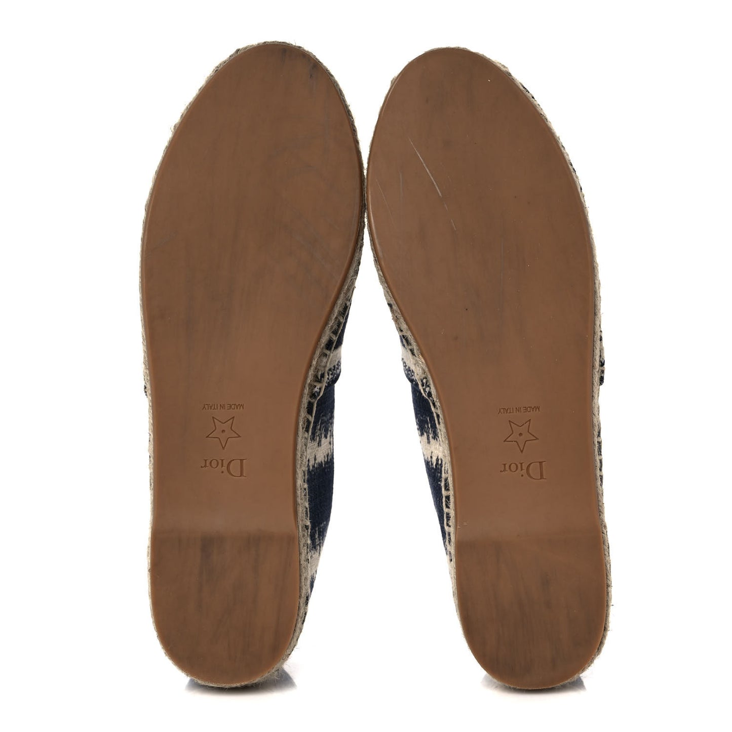 Cotton D-Stripes Embroidered Granville 15mm Espadrilles 37 Deep Blue