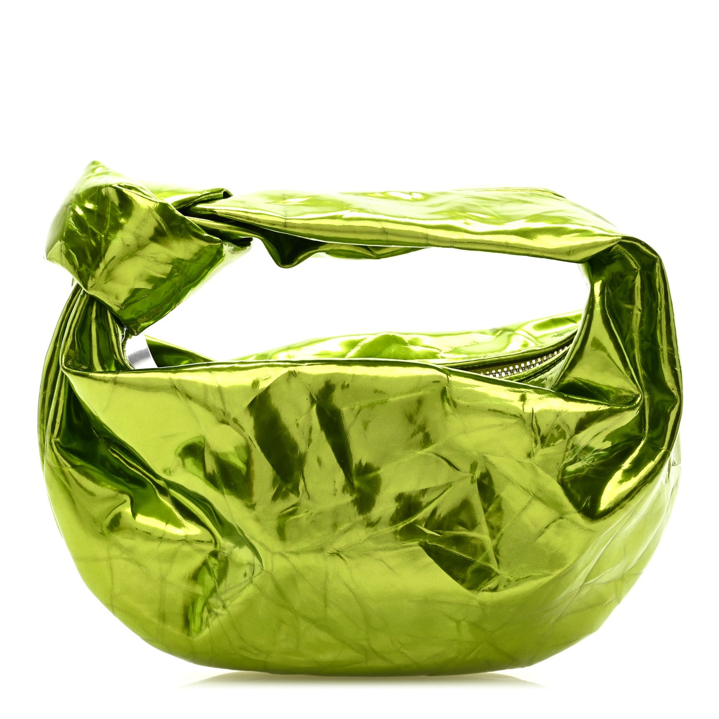 Metallic Crushed Calfskin Mini Jodie Chlorophyll