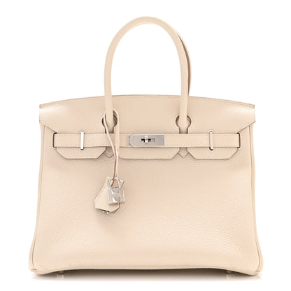 Hermes Togo Horseshoe Birkin 30 Craie Gris Perle 1 of 13