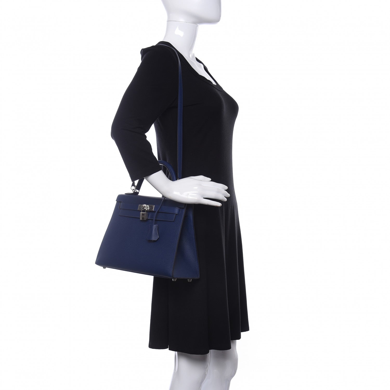 Hermes Epsom Kelly Sellier 28 Bleu Saphir 2 of 11